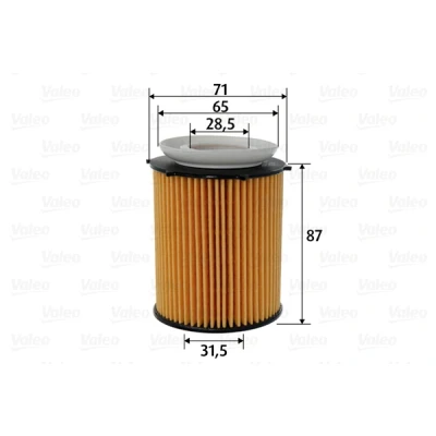 Abbildung von VALEO 586618 Ölfilter Filtereinsatz MERCEDES BENZ: A Klasse, C Klasse T modell, B INFINITI: Q50 Limousine, Q30, QX30 I