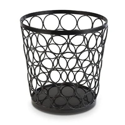 Abbildung von APS Brotkorb/Obstkorb „Basket, stilvoller Buffetkorb aus Metall, schwarz, Ø 21 cm, cm Höhe, Profiqualität