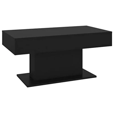 Abbildung von vidaXL Couchtisch Schlicht Beistelltisch Wohnzimmertisch Kaffeetisch Sofatisch Teetisch Tisch Wohnzimmer Schwarz 96x50x45cm Holzwerkstoff