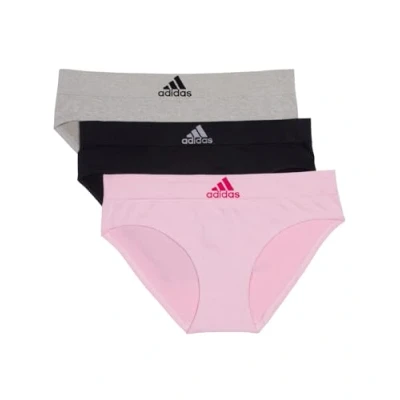 Abbildung von adidas Nahtlose Hipster Unterwäsche für Damen, 3er Pack, Pinkhtr/Schwarz/Mhg, L