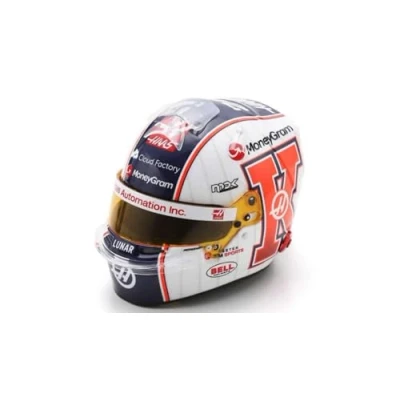 Abbildung von Haas F1 Team Kevin Magnussen USA Miami Grand Prix 2023 Saison Premium Erwachsene Sammelhelm Genaues Profil Lackierung Realistische Markierungen Öffnen Visier Acryl Vitrine