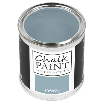 Abbildung von Chalk Paint Everything® Petrolio Kreidefarbe Wasserbasis für Alle Oberflächen einfach zu verarbeiten ohne schlechten Geruch Extra Matt (250 ml)