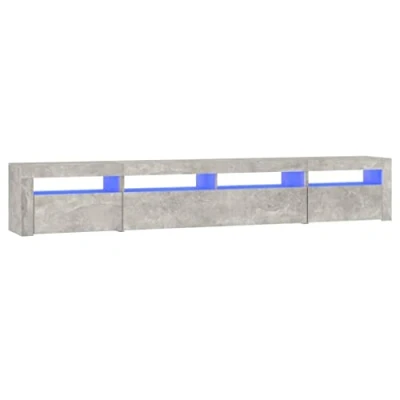 Abbildung von vidaXL TV Schrank mit LED Leuchten Lowboard Möbel Tisch Board Sideboard Fernsehtisch Fernsehschrank HiFi Betongrau 240x35x40cm