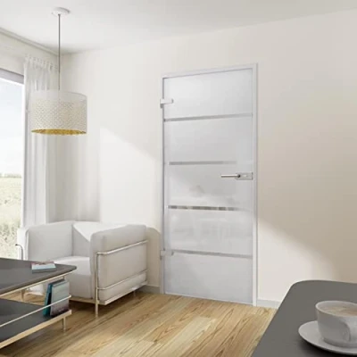 Abbildung von inova Glas Drehtür Komplettset 834x1972x8mm mit Beschlag 080 abschliessbar DIN Links rechts Glastür