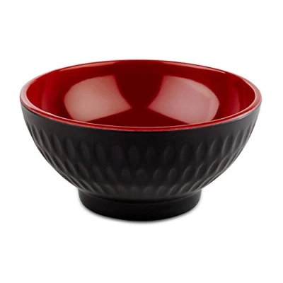 Abbildung von APS 15417 Schale ASIA PLUS, Ø 9,5 cm, Höhe 4,5 Melamin, schwarz matt/rot glänzend