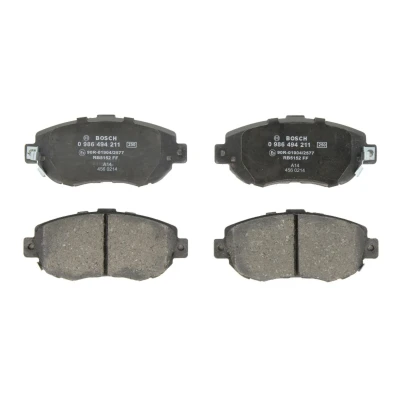 Abbildung von BOSCH 0 986 494 211 Bremsbelagsatz Low Metallic mit akustischer Verschleißwarnung Anti Quietsch Blech LEXUS: IS I Limousine, Sportcross