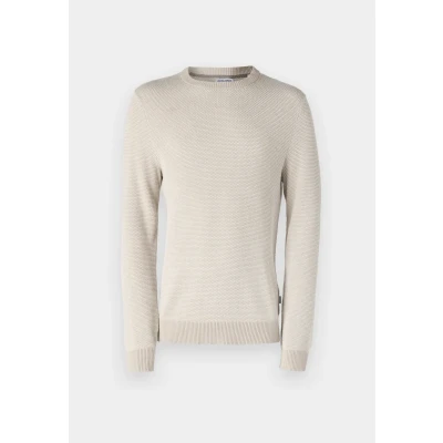 Abbildung von Jack &amp; Jones Jjeglobe KNIT CREW NECK Strickpullover, Herren, Größe: Large, Oatmeal