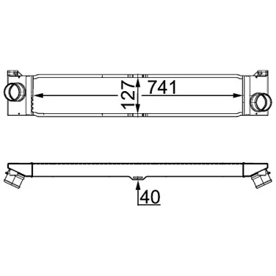 Abbildung von MAHLE ORIGINAL CI 157 000S Ladeluftkühler FIAT: Ducato III Bus, Kastenwagen, Pritsche / Fahrgestell
