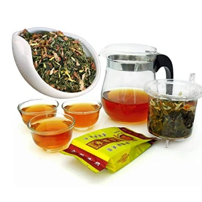 Abbildung von 6 Beutel (54g) Bestnote Gesunder Lebertee Blumentee Kräutertee Grüner Tee Roher Sheng cha Duftender Gesundheitstee Chinesischer