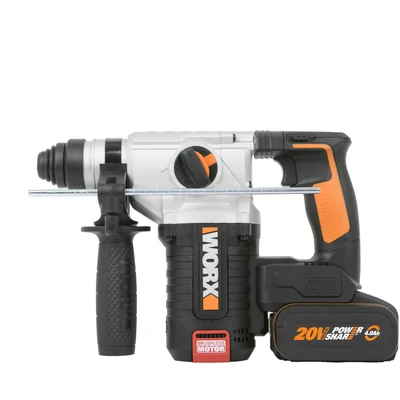 Abbildung von Worx Akku Bohrhammer &quot;NITRO WX380&quot;, (Set), 3 IN 1, bürstenloser Motor, inkl. 2 Akkus &amp; Ladegerät