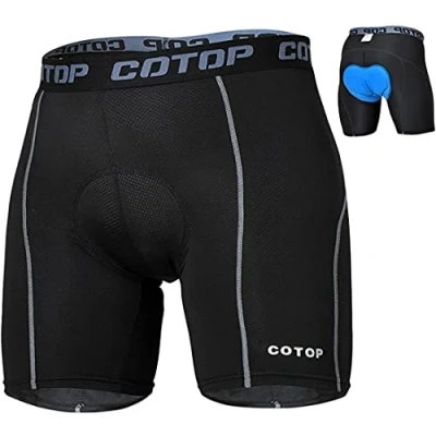 Abbildung von COTOP Fahrradhose Herren Gepolstert, Radunterhose mit Polster, 3D Gel Unterhosen Fahrrad, Radlerhose Geschenk für Radfahrer, Schnell und Atmungsaktives Motorrad Reitzubehör (XXL)