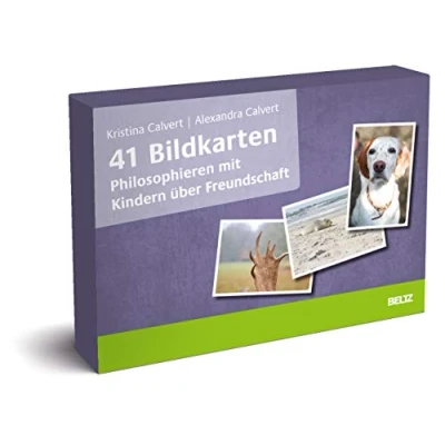 Abbildung von 41 Bildkarten Philosophieren mit Kindern über Freundschaft: Karten 28 seitigem Booklet