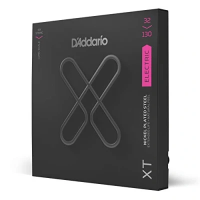 Abbildung von D&#039;Addario XTB32130, vernickelte XT Stahlsaite für Bassgitarre, Regular Light, 6 Saiten, 32 130
