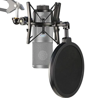 Abbildung von ATR2500X Mikrofonspinne mit Popschutz, Shock Mount Passender Mikrofonständer für Audio Technica ATR 2500X und ATR2500 USB Mikrofon von YOUSHARES
