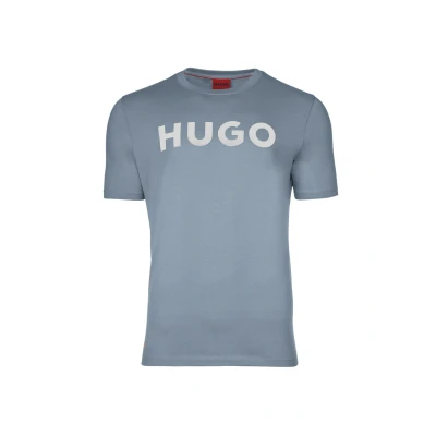 Abbildung von HUGO Dulivio Tshirt print, Herren, Größe: XS, Open blue