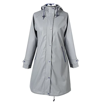 Abbildung von PFIFF Damen Regenmantel NACE wasserdicht Fleeceinnenfutter Jacke, grau, S