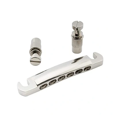 Abbildung von Musiclily Pro 52,5mm 12 saitige Tune O Matic Saitenhalter Stop Bar Tailpiece für Epiphone Les Paul SG Style E Gitarre, Nickel