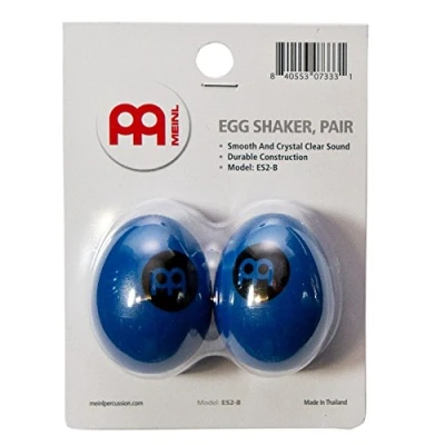 Abbildung von Meinl Percussion Egg Shaker Paar 2 mit klarem, weichem Sound Musikinstrument Kunststoff, Blau (ES2 B)