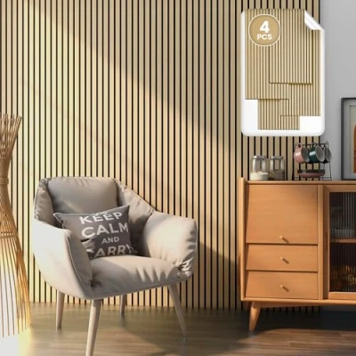 Abbildung von neu.holz 3D Wandpaneel, (Set, 4 tlg) »Vang« Akustik Wandpaneel im 4er Set Eiche