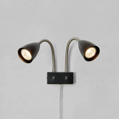 Abbildung von Ciro Nachttischlampe Schwarz/Stahl Flex