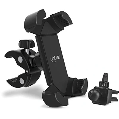 Abbildung von InLine® One Click Easy 3 Drive &amp; Ride Set mit Universalklemme und Lüftungsgitter Clip