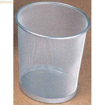 Abbildung von Helit Papierkorb Mesh Metall 15l silber