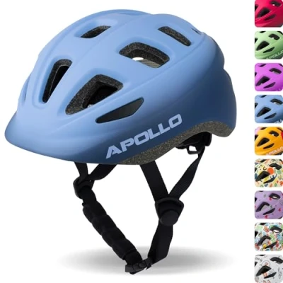 Abbildung von Apollo Kinder Fahrradhelm, Helm für &amp; Jugendliche, Multisport Helm, Fahrradhelm Mädchen, Jungen, Kinderhelm ab 3 Jahre, Verstellbarer Größe 48, Fahrrad Roller