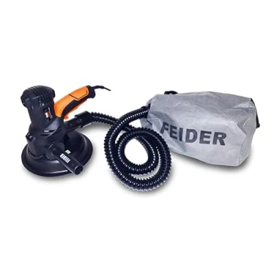 Abbildung von FEIDER FPEP7103 710W Exzenterschleifer Gipsschleifmaschine 6 Stufen, 15003200 Tr/min im Leerlauf Schleifmaschine mit Absaugung Weicher Griff Leichtes Schleifgerät, Black/Orange
