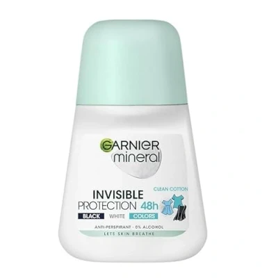 Abbildung von GARNIER DEO ROLL ON INVISIBLE BLACK AND WHITE Clean Cotton 50 ml PACK OF 3
