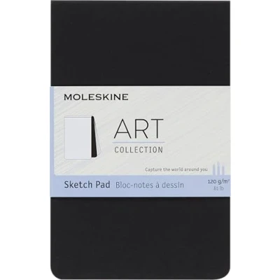 Abbildung von Moleskine Skizzenblock, Skizzenbuch (Papier für Bleistifte, Zeichenkohle, Stifte, Füllfederhalter und Marker, Softcover 9 x 14 cm, 48 Seiten) schwarz