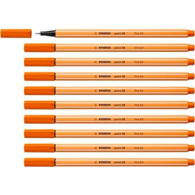 Abbildung von Fineliner STABILO point 88 10er Pack gelbrot