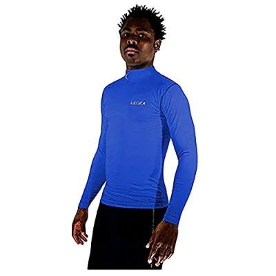 Abbildung von Legea Body 6 Dynamic Herren Unterhemd Langarm Stehkragen M Blau Royal