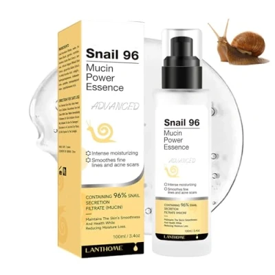 Abbildung von Snail 96 Mucin Power Essence 100 ml, feuchtigkeitsspendendes Serum für Gesicht mit Schneckensekretionsfiltrat, alle Hauttypen, stumpfe Haut &amp; feine Linien