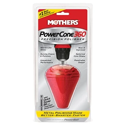 Abbildung von MOTHERS 05146 PowerCone Metallpolierwerkzeug Polierschwamm Set für Poliermaschine