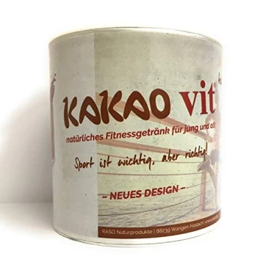 Abbildung von Kakaopulver ohne Zuckerzusatz 300g Kakao Zucker vegetarisch KakaoVit frei von jeglichen fremden Zusätzen reich an wichtigen Mineralstoffen, Enzymen, Aminosäuren