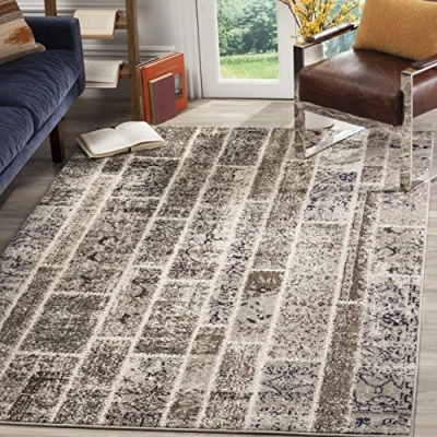 Abbildung von SAFAVIEH Boho Teppich für Wohnzimmer, Esszimmer, Schlafzimmer Monaco Collection, Kurzer Flor, Beige und Multi, 201 X 279 cm