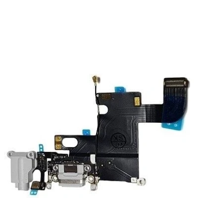 Abbildung von DHLK® Ladebuchse Dock Connector kompatibel mit iPhone 6 ConnectorFlex, Hellgrau (A1549, A1586, A1589)