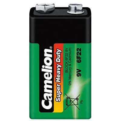 Abbildung von Block Batterie CAMELION Super Heavy Duty 9 V, Typ 6F22, 1er Pack