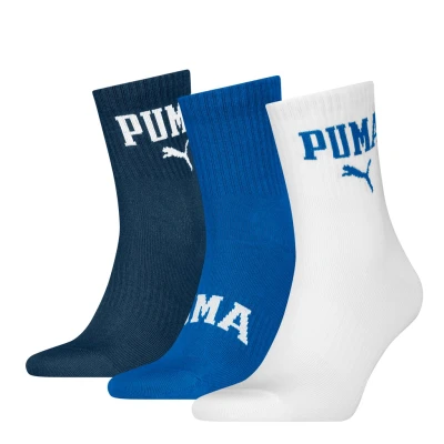 Abbildung von Licence Logo Kurze Crew Socken Unisex (3er Pack) Blue Combo Größe: 43 46