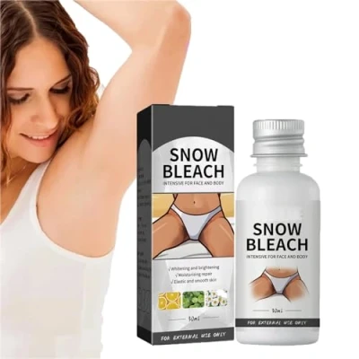 Abbildung von Haut Bleaching Creme, Snow Bleach Skin Whitening Cream, Aufhellungscreme für dunkle Achseln Sofort Aufhellen, Intime Bereiche natürliche Flecken Korrektur Privatteile (1PC)