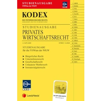Abbildung von Kodex Privates Wirtschaftsrecht für die FHWien der WKW 2024/25 inkl. App: Studienausgabe