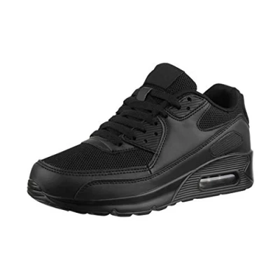 Abbildung von Elara Damen Herren Sneaker Unisex Sport Laufschuhe Turnschuhe Chunkyrayan H001 Z001 Black 39