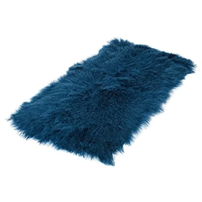 Abbildung von Reissner Lammfelle Tibet Lammfell Auflage TP1 60x120cm Farbe stahlblau JAY22