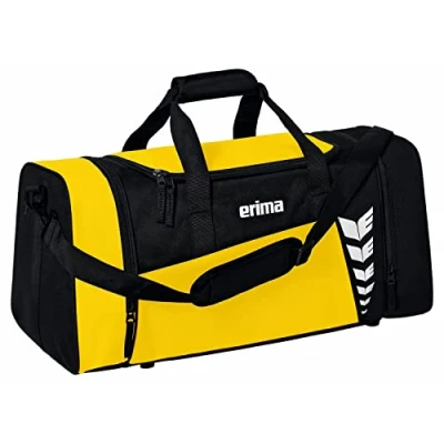 Abbildung von Erima Unisex Six Wings geräumige Sporttasche, gelb/schwarz, M