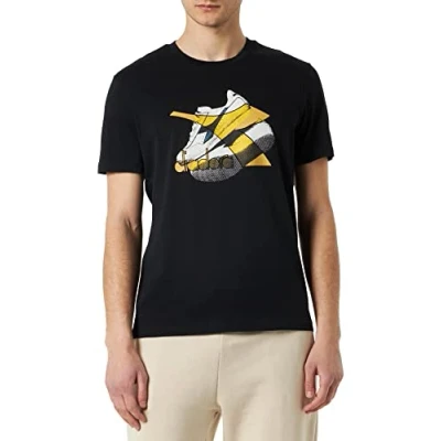 Abbildung von Diadora Herren T Shirt SS Archive, Schwarz, Small