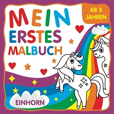 Abbildung von Mein Erstes Malbuch ab 3 Jahre: Ausmalen und Kritzeln für Kinder Kritzelmalbuch mit Einhorn Mädchen