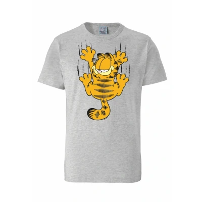 Abbildung von Logoshirt Garfield Scratches Tshirt print graumeliert, Damen, Größe: Medium, Grau meliert