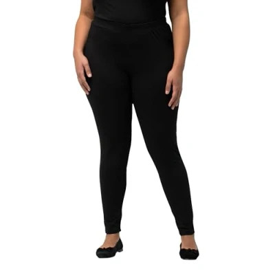 Abbildung von Ulla Popken Damen Leggings Hosen, schwarz, 45W / 32L