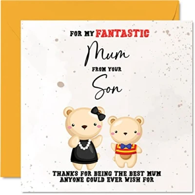 Abbildung von Geburtstagskarten für Mama Fantasische Happy Birthday Karte vom Sohn, Mutter Geburtstagsgeschenke, 145 mm x sentimentale Muttertag Grußkarten Mama, Mutter, Mam, Mammy