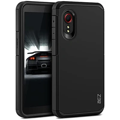 Abbildung von BEZ Hülle für Samsung Xcover 5 Hülle, Handyhülle Tasche Stoßfestes Kompatibel Galaxy 5, [Heavy Duty Serie] Outdoor Dual Layer Armor Case Handy Schutzhülle Robuste, Schwarz